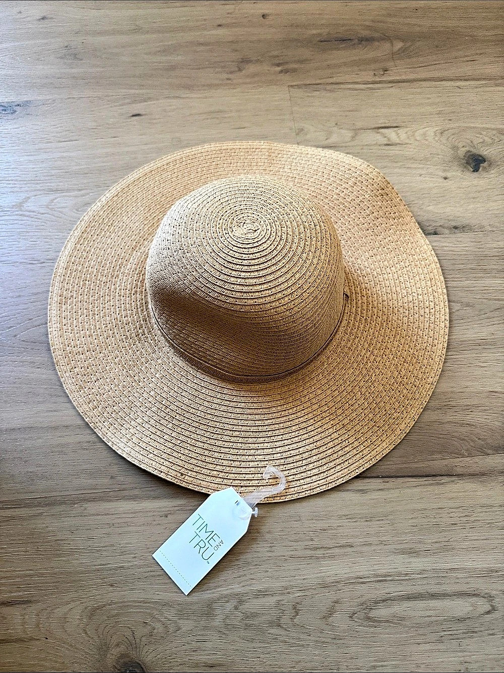 Time and Tru Women's Solid Floppy Hat Brown